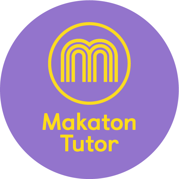Makaton Tutor. The official badge of a tutor licensed by The Makaton Charity.